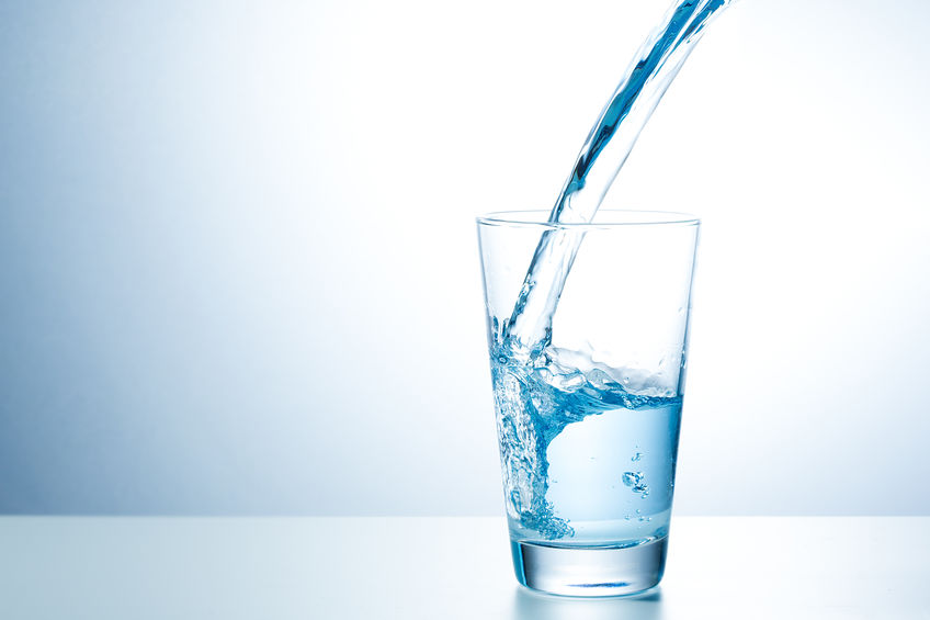 Glass of fresh water